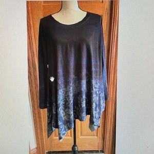 Blue and Grey asymmetrical Tunic size M